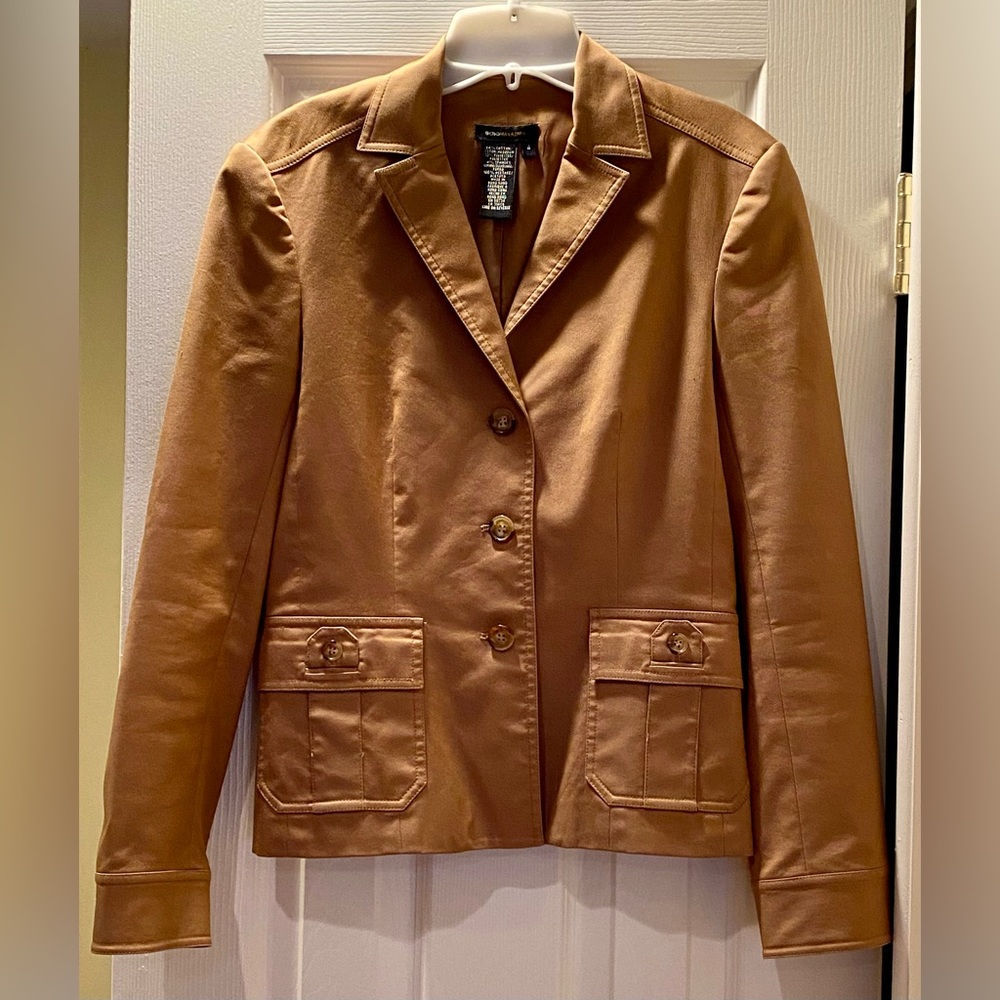 BCBG Maxazria tan jacket size 4